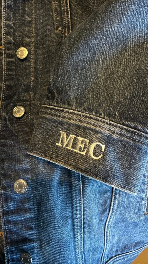 Personalized denim with initials
