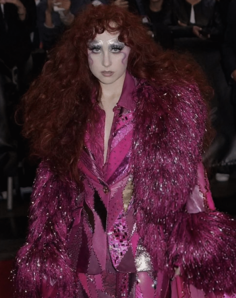 Pink and silver Chappell Roan Custom Fringe