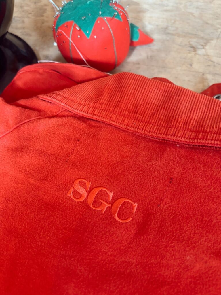 adding embroidery to vintage pieces for jcrew