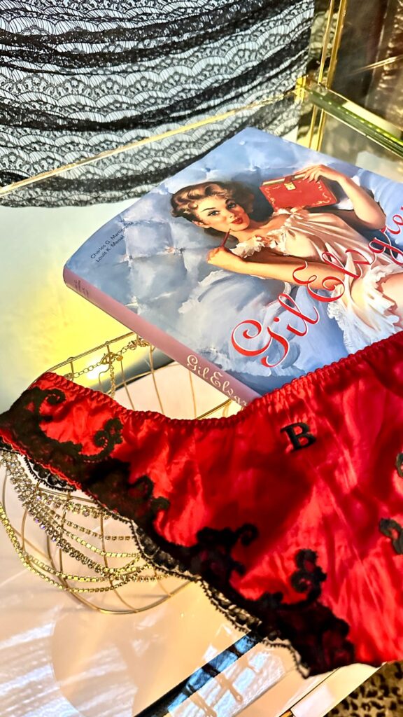 Live Embroidery with Agent Provocateur on silk pajamas, robes, and underwear