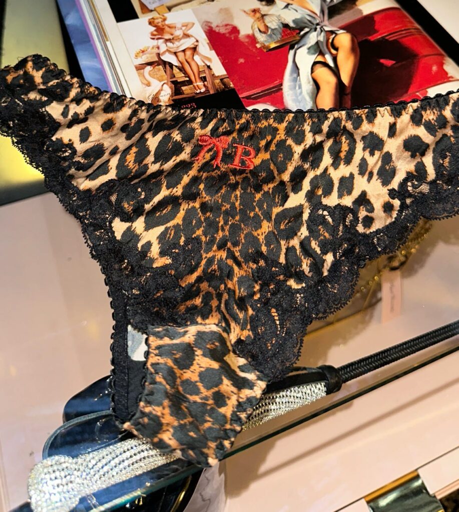 Live Embroidery with Agent Provocateur on silk