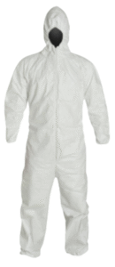 Full-body protective coverall designed and produced by NYES for industrial and healthcare use.