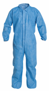 Full-body protective coverall designed and produced by NYES for industrial and healthcare use.