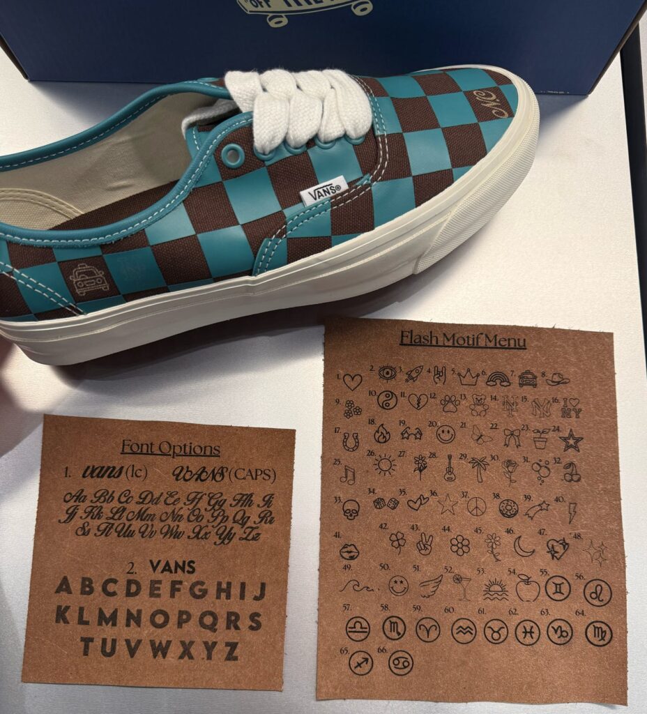 laser engraved shoes for vans customers