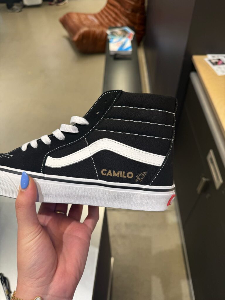 laser engraved shoes for vans customers