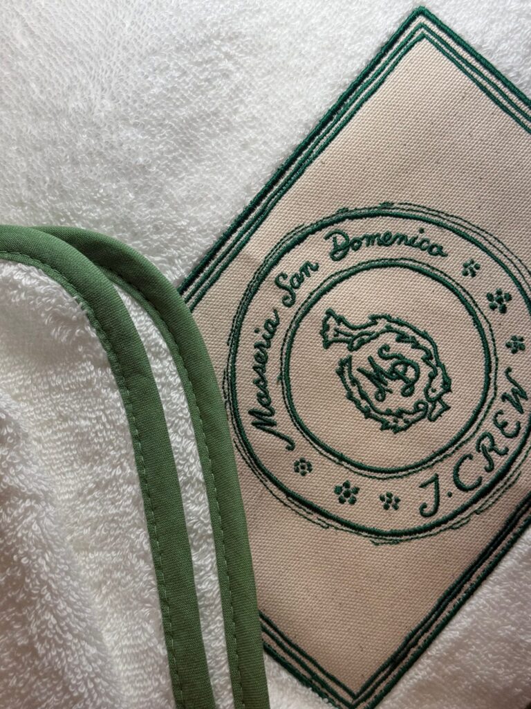 Custom patch embroidery produced for J.Crew.