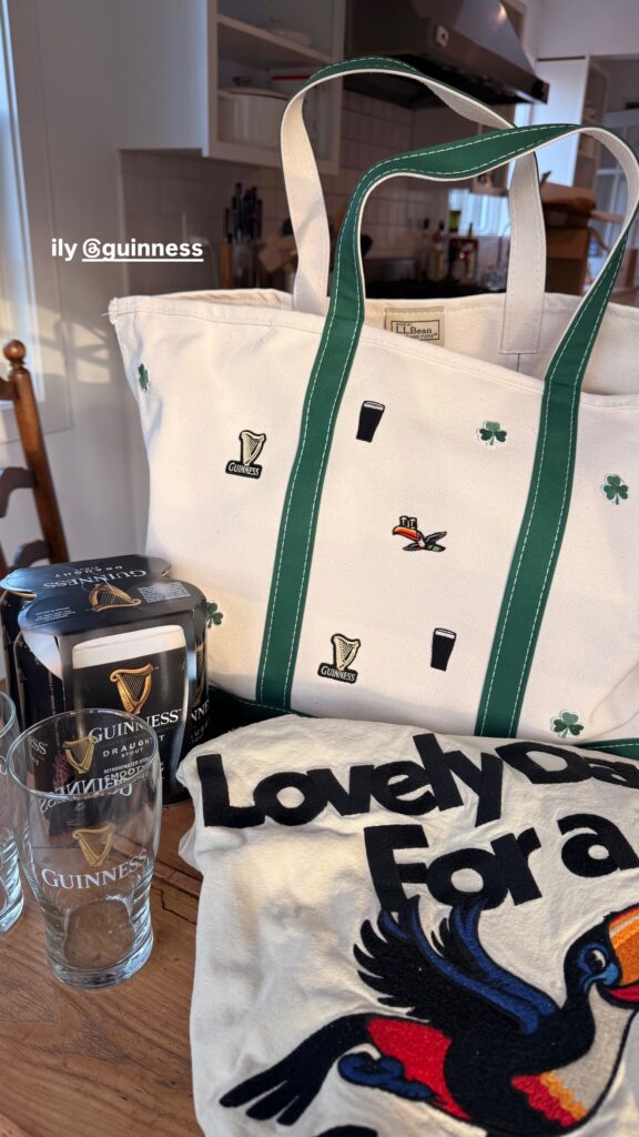 Guinness St Patrick’s Day custom tote bags and embroidered patches